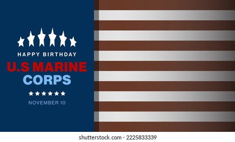 US Marine Corps Birthday Background with white space area.