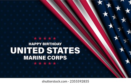 US Marine Corps Birthday November 10 Background Vector Illustration svg