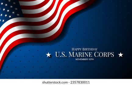 US Marine Corps Birthday November 10 Background Vector Illustration