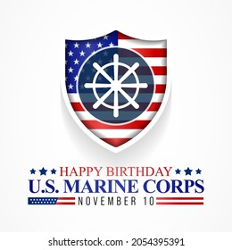 U.S. Marine Corps Birthday is observed every year on November 10th across United States of America, to show appreciation for the U.S. Marines. Vector illustration