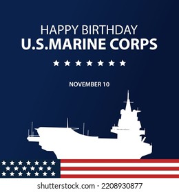 U.S. Marine corps birthday template svg