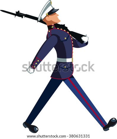 us marine soldier marching