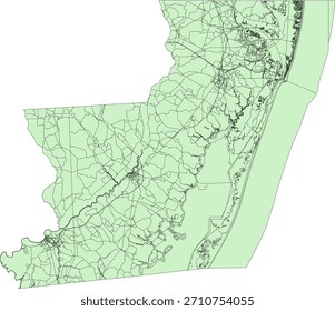 US Maryland State Worcester County Vector Census Block 2020 vector Tabulation (Census) Block
