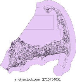 Bloco de Censo Vetor do Condado de Barnstable do Estado de Massachusetts 2020 vetores Tabulação (Censo)