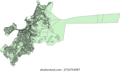 Bloque del censo de Vectores del condado de Suffolk del estado de Massachusetts Bloque de tabulación de Vectores (censo) de 2020