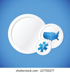 us medicine graphics illustration design over a blue background