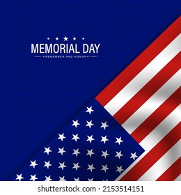 US. Memorial day background, banner vector illustration 