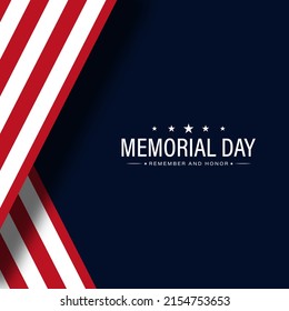 US. Memorial day background, banner vector illustration 