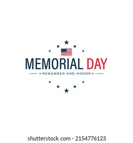 US. Memorial day background, banner vector illustration 