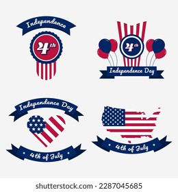 US memorial day Patriot proud label American flag and symbols National independence day 4th July