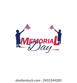 US memorial day Patriot proud label American flag and symbols National independence day
