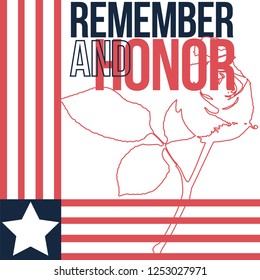 US Memorial Day Poster. Vector Illustration.