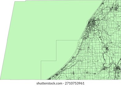 US Michigan State Berrien County Vektor Census Block 2020 Vektor Tabulation (Census) Block