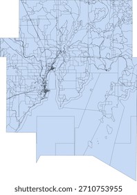 US Michigan State Delta County Vektor Census Block 2020 Vektor Tabulation (Census) Block