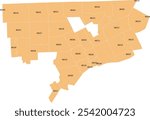 US Michigan State Detroit City map with zip codes