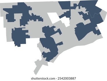 EUA Michigan Estado Detroit mapa da cidade com limite e 2020_Vizinhança Áreas de Estratégia de Revitalização (NRSA)