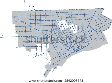 US Michigan State Detroit City map with Boundary and Detroit Department of Transportation (DDOT) Bus Stops 202309