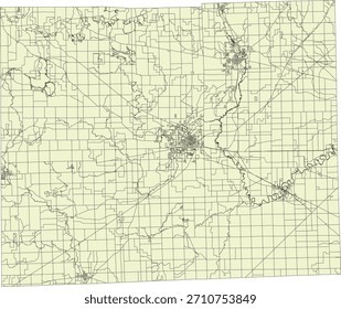US Michigan State Lenawee County Vector Census Block 2020 vector Tabulation (Census) Block