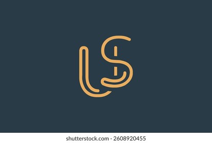 US Minimalistic Line Art Logo Design with Abstract Lettering. Abstract minimalistic logo design featuring a sleek line art style.