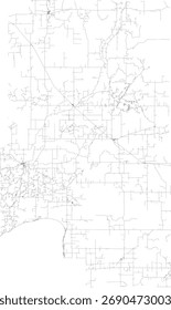 US Minnesota State Aitkin County Roads vector 2024 for all roads