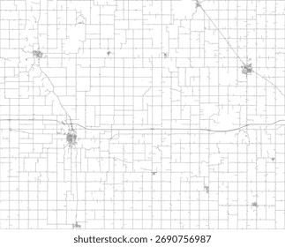 VECTOR de Carreteras del Condado de Faribault del Estado de Minnesota 2024