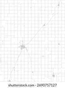VECTOR de Carreteras del Condado de Pipestone del Estado de Minnesota 2024 para todas las carreteras
