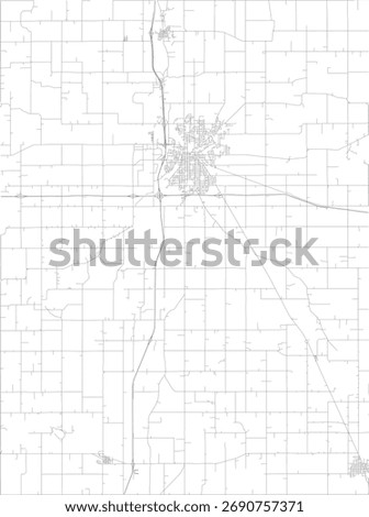 US Minnesota State Steele County Roads vector 2024 for all roads