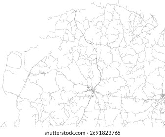 VECTOR de Carreteras del Condado Wilkinson del Estado de Misisipi 2024 para todas las carreteras