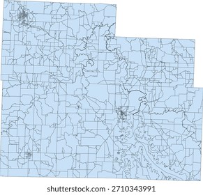 EUA Missouri Estado Cedar County Vetor Census Block 2020 vetor Tabulação (Censo) Bloco