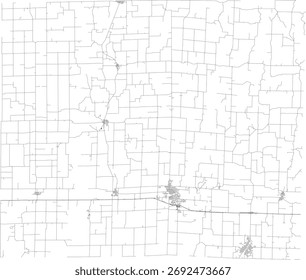 EUA Missouri State Linn County Roads vetor 2024 para todas as estradas