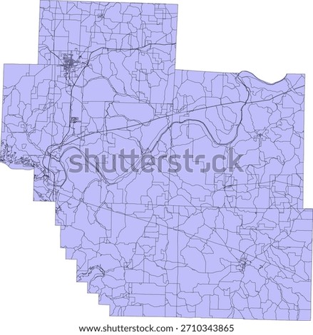 US Missouri State Miller County Vector Census Block 2020 vector Tabulation (Census) Block