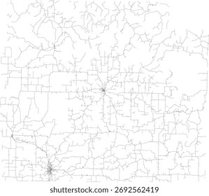 EUA Missouri State Oregon County Roads vetor 2024 para todas as estradas