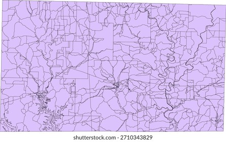 Bloque del censo de Vectores del condado de Ozark del estado de Missouri Bloque de tabulación de Vectores (censo) de 2020