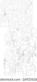 EUA Missouri State Stone County Roads vetor 2024 para todas as estradas