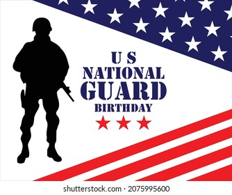 Us National Guard Birthday Background Vector Design