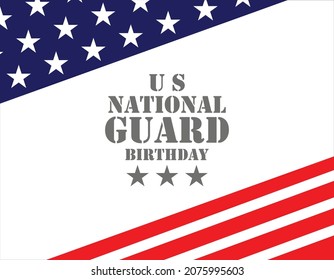 Us National Guard Birthday Background Vector Design