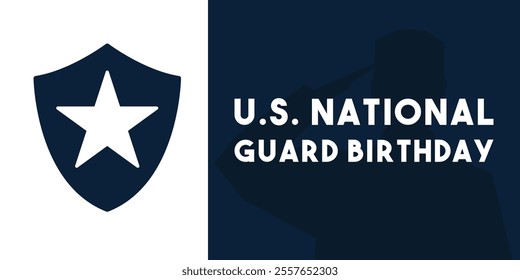 U.S National Guard Birthday. Banner, card, background. Eps 10.