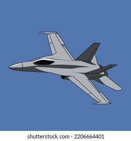 us nato f18 jet fighter illustration vector design