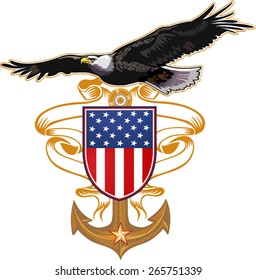 2,118 Navy Eagle Images, Stock Photos & Vectors | Shutterstock