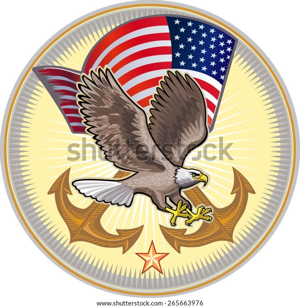 Us Navy Eagle Stock Vector (Royalty Free) 265663976 | Shutterstock