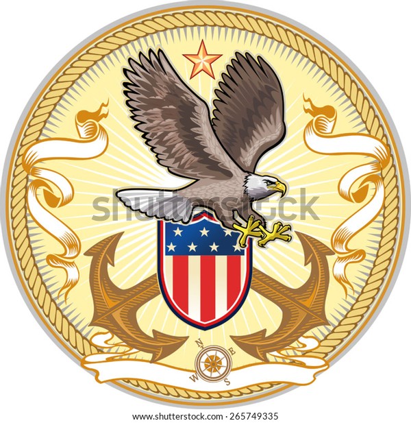 Us Navy Eagle Stock Vector (Royalty Free) 265749335 | Shutterstock