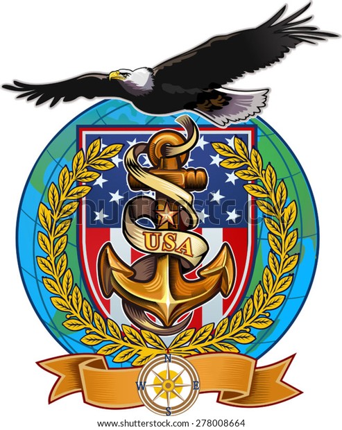 Us Navy Eagle Stock Vector (Royalty Free) 278008664 | Shutterstock