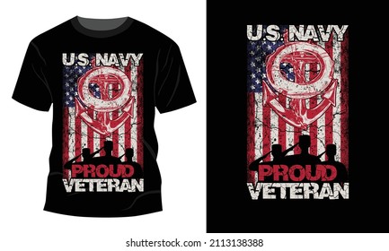 U.S Navy proud veteran - 
Vector graphic, Typographic poster, vintage, US Veteran T-shirt Design.