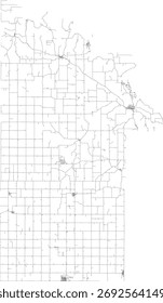 US Nebraska State Dixon County Roads vector 2024 for all roads