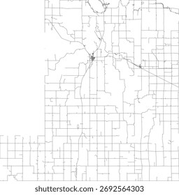 US Nebraska State Gosper County Roads vector 2024 for all roads