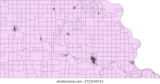 US Nebraska State Richardson County Vektor Census Block 2020 Vektor Tabulation (Census) Block