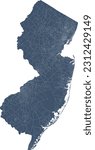 US New Jersey State Map with Census Tracts Boundaries