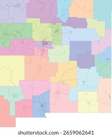 US New Mexico State Census Tracts by County