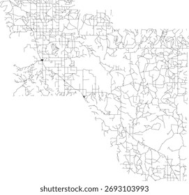 EUA Novo México Estado Harding County Roads vetor 2024 para todas as estradas