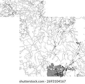 US New Mexico State Sandoval County Roads vector 2024 for all roads